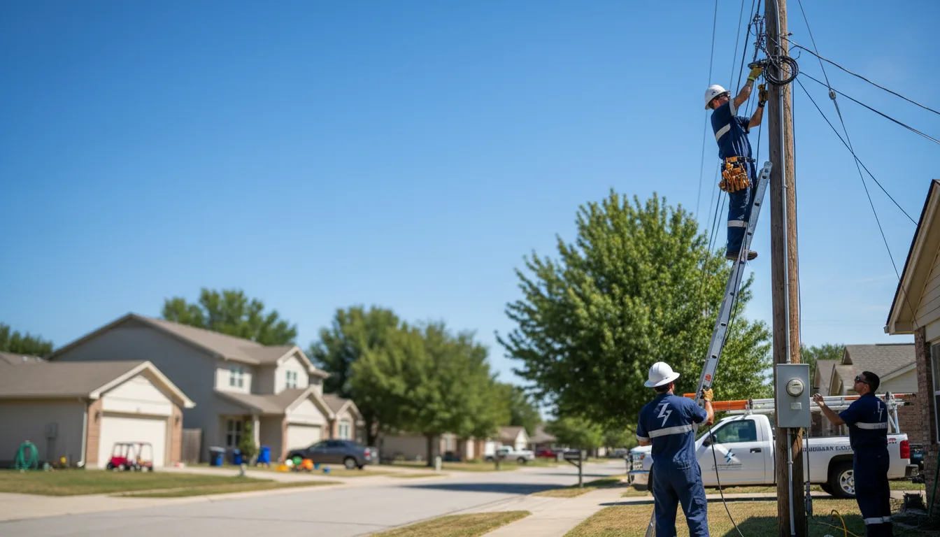 Residential electrician providing installation services in May, TX